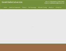 Tablet Screenshot of geraldhallettlandrover.com